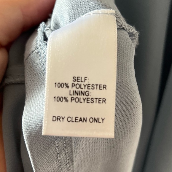 Lulus Air of Romance Maxi Dress M Slate Blue Sky Blue Chiffon Full Length Halter - Picture 7 of 9